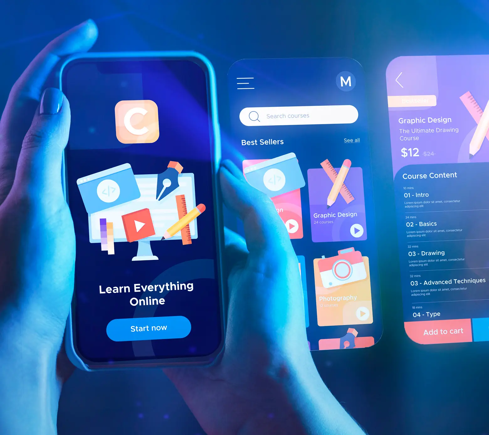 We Create section background image